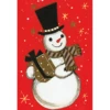 Pod Personalised Snowman Christmas Hallmark Heritage Card