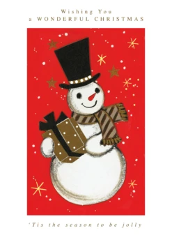 Pod Personalised Snowman Christmas Hallmark Heritage Card