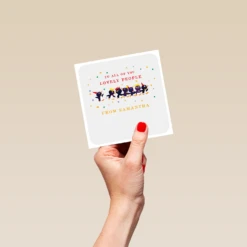 Pod Personalised Cute Christmas To All Of You Family Card -Pod Shop F3006042 hand S