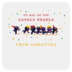 Pod Personalised Cute Christmas To All Of You Family Card
