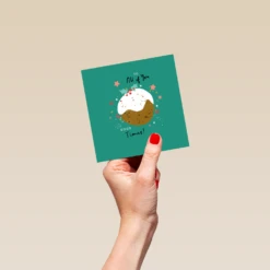 Pod Personalised Classic Christmas To All Of You Family Pudding Card -Pod Shop F3006043 hand S