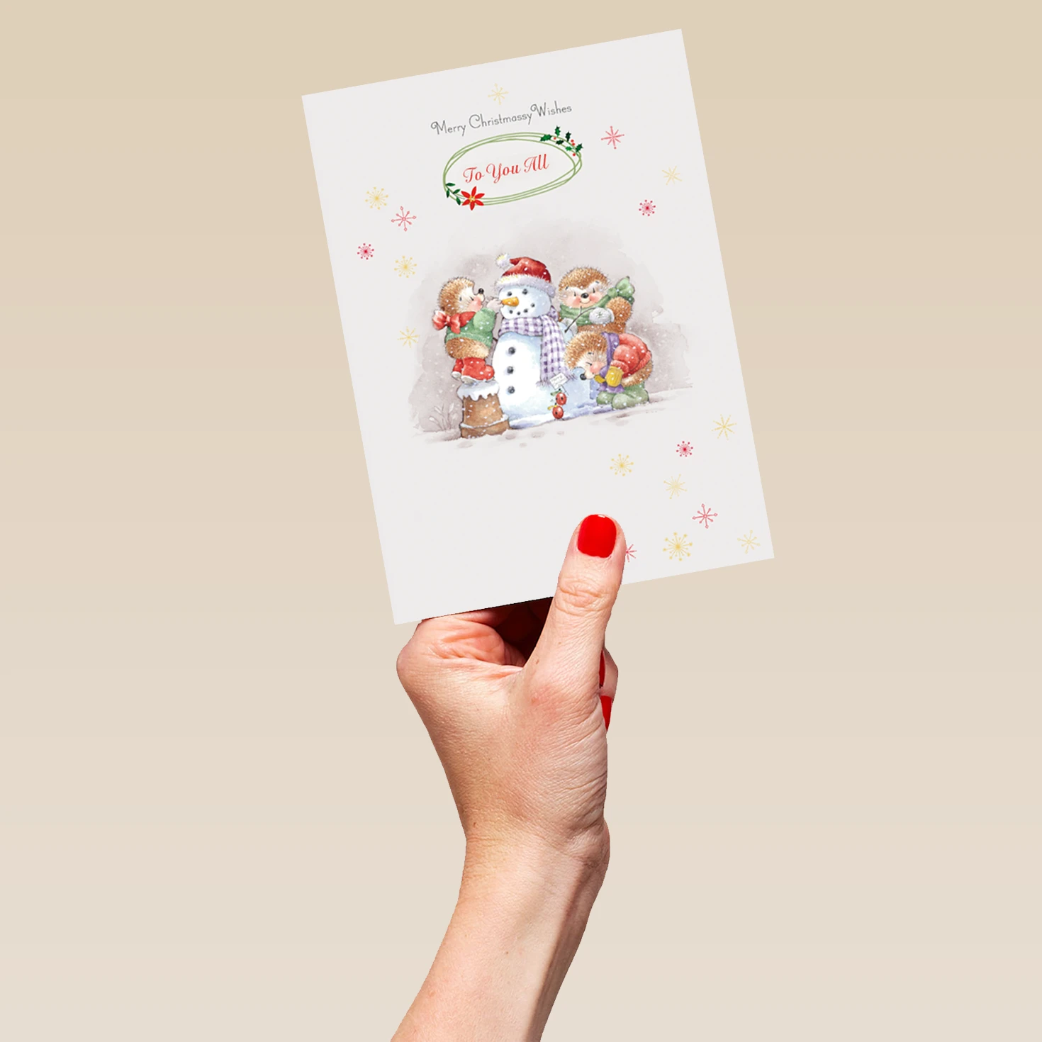 Pod Personalised To All Cute Snowman Country Companions Christmas Card 5 Pod Personalised To All Cute Snowman Country Companions Christmas Card - Image 5