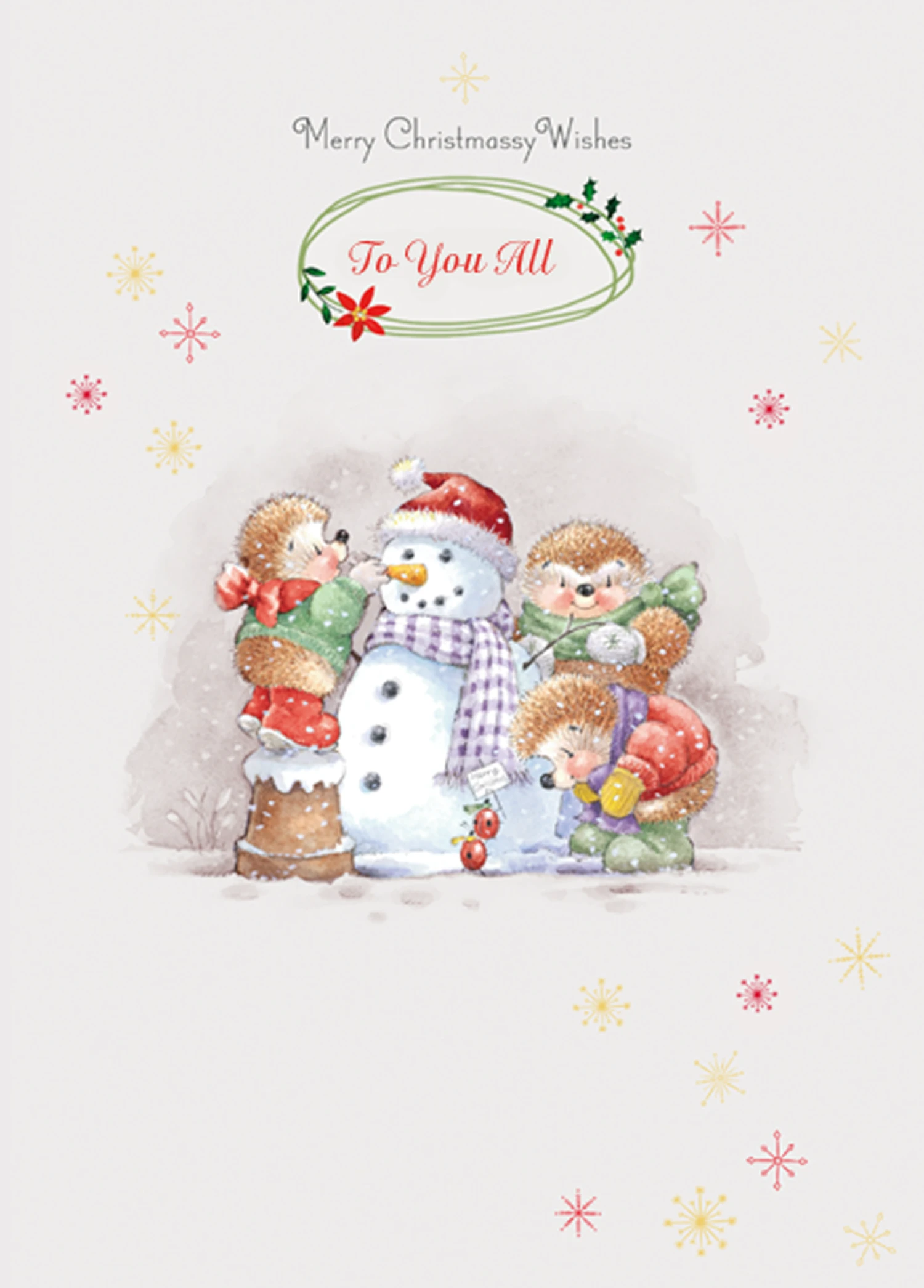 Pod Personalised To All Cute Snowman Country Companions Christmas Card 1 Pod Personalised To All Cute Snowman Country Companions Christmas Card