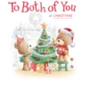 Pod Personalised Cute Christmas To Both Of You Family Bears Card