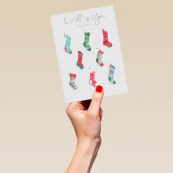 Pod Personalised To All Of You Family Christmas Lucy Cromwell Card -Pod Shop F3006047 hand L