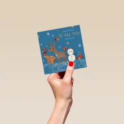 Pod Personalised To All Of You Cute Woodland Animals Christmas Card -Pod Shop F3006055 hand S
