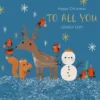 Pod Personalised To All Of You Cute Woodland Animals Christmas Card
