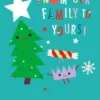Pod Personalised From All Of Us Family Festive Tree Christmas Card