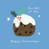 Pod Personalised To All Of You Pudding And Stars Christmas Card