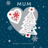 Pod Personalised Mum Heart Tree Christmas Card