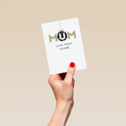 Pod Personalised Mum Bauble Christmas Card -Pod Shop F3006062 hand S