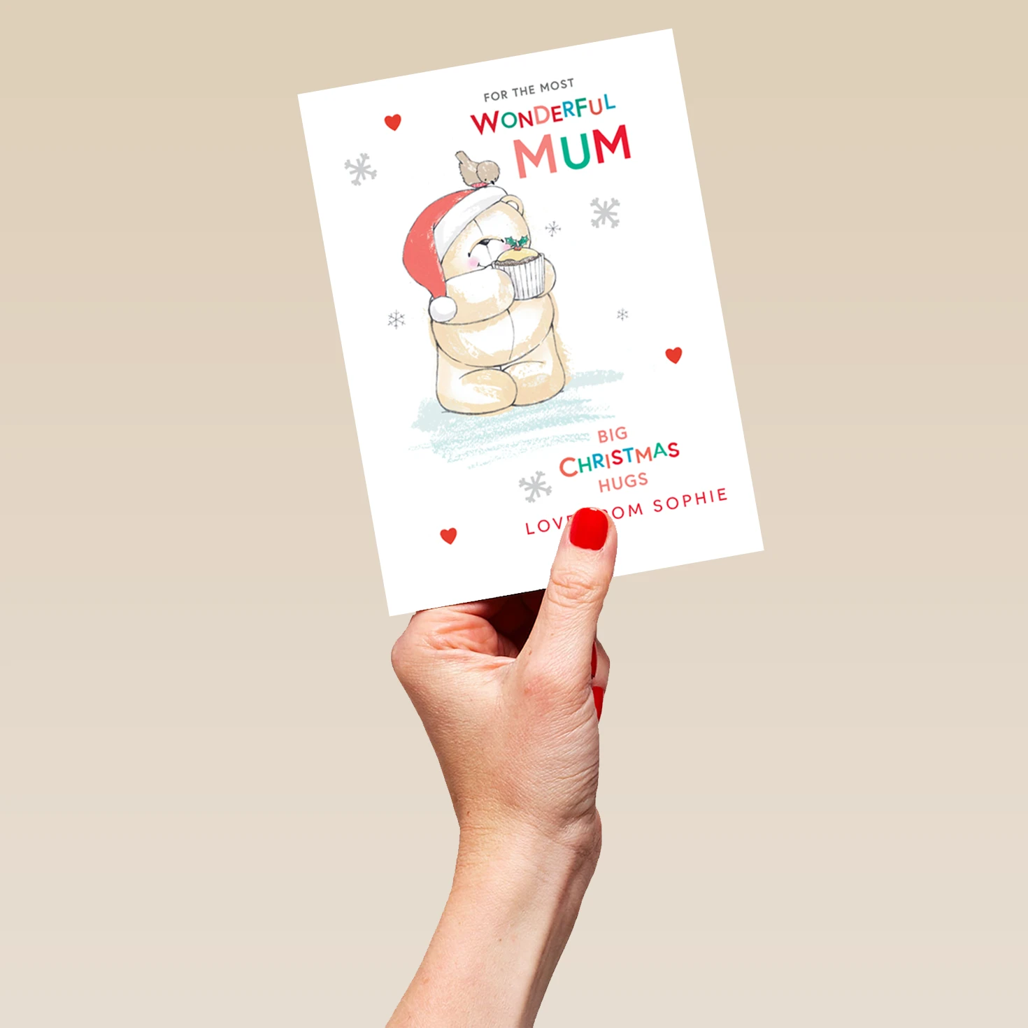 Pod Personalised Mum Forever Friends Cupcake Christmas Card 5 Pod Personalised Mum Forever Friends Cupcake Christmas Card - Image 5