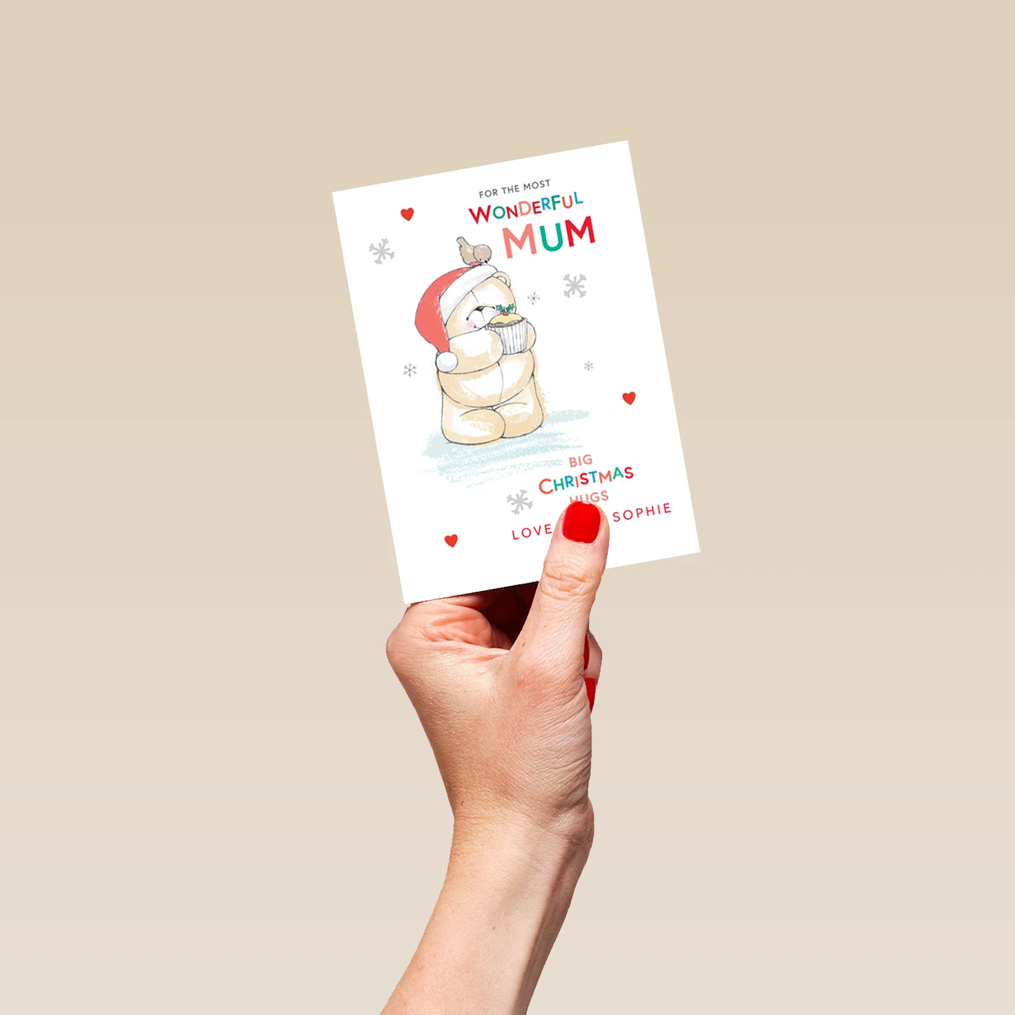 Pod Personalised Mum Forever Friends Cupcake Christmas Card 4 Pod Personalised Mum Forever Friends Cupcake Christmas Card - Image 4