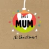 Pod Personalised Best Mum Bauble Christmas Card