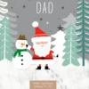 Pod Personalised Dad Cute Santa Claus Snowman Christmas Card