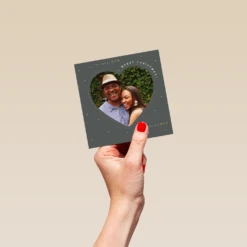 Pod Personalised Dad Heart And Star Photo Upload Christmas Card -Pod Shop F3006074 hand S