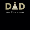 Pod Personalised Dad Gold & Black Text With Icons Christmas Card