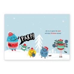 Pod Personalised Dad Funny Monsters Snow Christmas Card -Pod Shop F3006082 alt2