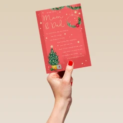 Pod Personalised Mum And Dad Heartfelt Christmas Card -Pod Shop F3006090 hand L