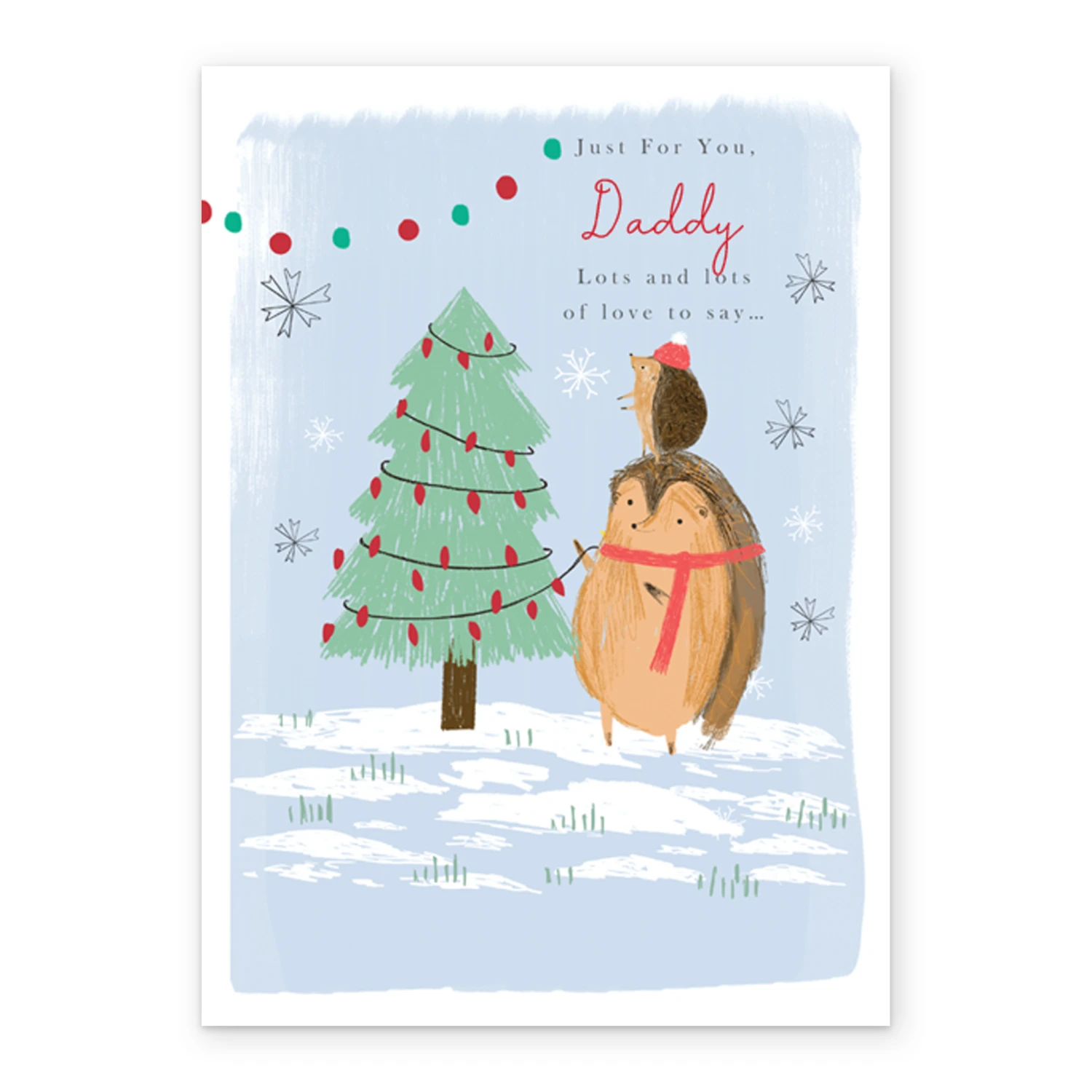 Pod Personalised Daddy Hedgehogs Decorating The Tree Cute Christmas Card 2 Pod Personalised Daddy Hedgehogs Decorating The Tree Cute Christmas Card - Image 2