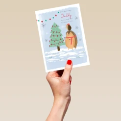 Pod Personalised Daddy Hedgehogs Decorating The Tree Cute Christmas Card 9 Pod Personalised Daddy Hedgehogs Decorating The Tree Cute Christmas Card -Pod Shop F3006098 hand L