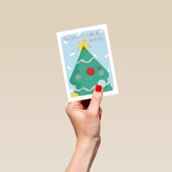 Pod Personalised Daddy From Little Boy Tree Face Christmas Card -Pod Shop F3006099 hand S
