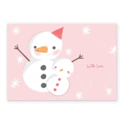 Pod Personalised Daddy From Little Girl Snowman Christmas Card -Pod Shop F3006100 alt2