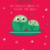 Pod Personalised Daddy Big And Little Sprouts Funny Christmas Card