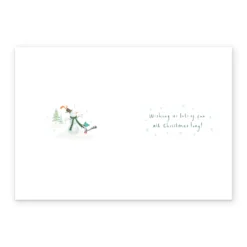 Pod Personalised Daddy From Little Boy Cute Snowman Raccoons Christmas Card -Pod Shop F3006104 alt2