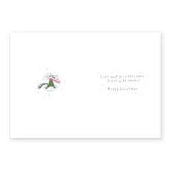 Pod Personalised Daddy From Little Girl Snow Angel Raccoons Christmas Card -Pod Shop F3006105 alt2