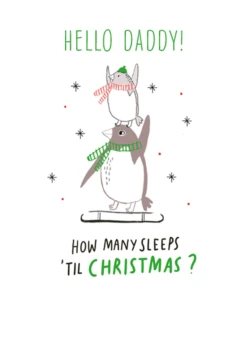 Pod Personalised Daddy How Many Sleeps Cute Christmas Card