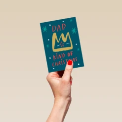 Pod Personalised Dad King Of Christmas Crown Card -Pod Shop F3006109 hand S