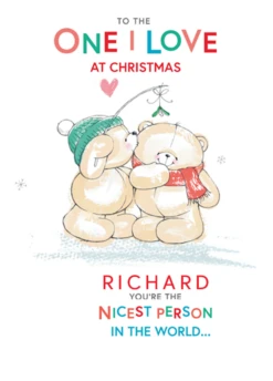 Pod Personalised Forever Friends Christmas Card For The One I Love