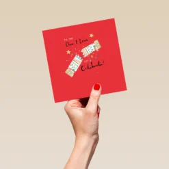 Pod Personalised One I Love Let's Celebrate Cracker Christmas Card -Pod Shop F3006131 hand L
