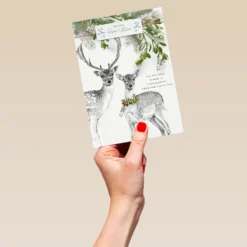 Pod Personalised One I Love Stag Doe Deer Traditional Christmas Card 9 Pod Personalised One I Love Stag Doe Deer Traditional Christmas Card -Pod Shop F3006136 hand L