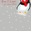 Pod Personalised One I Love Cute Penguin Christmas Card