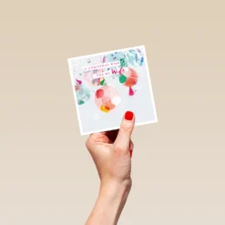 Pod Personalised Colourful Baubles Christmas Card For Wife 8 Pod Personalised Colourful Baubles Christmas Card For Wife -Pod Shop F3006142 hand S