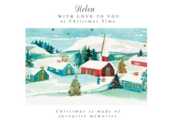 Pod Personalised Traditional Winter Scene Christmas Card