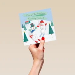 Pod Personalised Cute Snowmen Skiing Christmas Card For Husband 9 Pod Personalised Cute Snowmen Skiing Christmas Card For Husband -Pod Shop F3006161 hand L