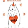 Pod Personalised Husband Cute Polar Bear Hugs Christmas Card