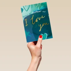 Pod Personalised One I Love Hearts & Stars Contemporary Christmas Card 9 Pod Personalised One I Love Hearts & Stars Contemporary Christmas Card -Pod Shop F3006166 hand L