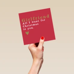 Pod Personalised Girlfriend All I Want Christmas Card 9 Pod Personalised Girlfriend All I Want Christmas Card -Pod Shop F3006173 hand L