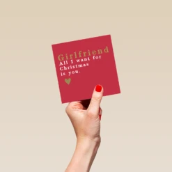 Pod Personalised Girlfriend All I Want Christmas Card 8 Pod Personalised Girlfriend All I Want Christmas Card -Pod Shop F3006173 hand S
