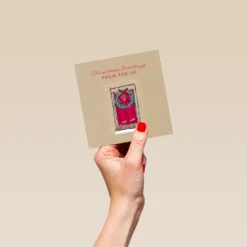 Pod Personalised Across The Miles Season's Greetings Christmas Card -Pod Shop F3006174 hand S