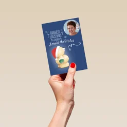 Pod Personalised Across The Miles Forever Friends Wishes Photo Christmas Card -Pod Shop F3006178 hand S