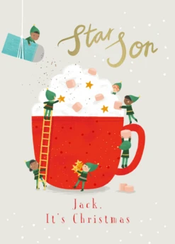 Pod Personalised Son Magical Hot Chocolate Christmas Card