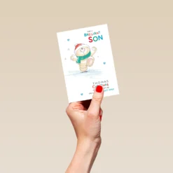 Pod Personalised Cute Forever Friends Christmas Card For Son -Pod Shop F3006182 hand S