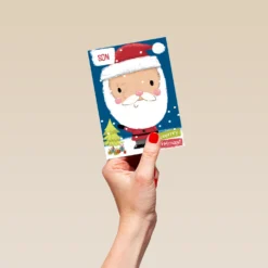 Pod Personalised Son Cute Smiling Santa Christmas Card -Pod Shop F3006188 hand S