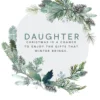 Pod Personalised Daughter Wreath And Verse Christmas Card