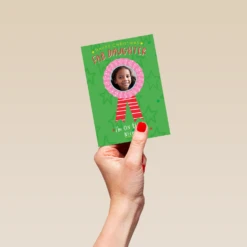 Pod Personalised Daughter Rosette Photo Christmas Card -Pod Shop F3006193 hand S